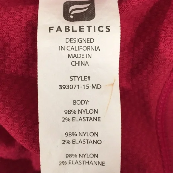 Fabletics Oula Seamless Tank Medium Cranberry - Picture 5 of 6